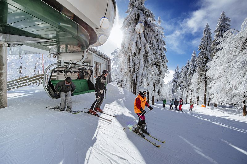 Ski resort Čenkovice in the Orlické Mountains