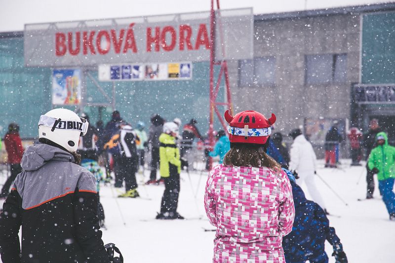 Ski resort Čenkovice in the Orlické Mountains